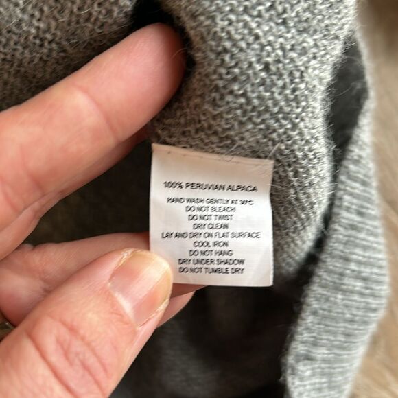 VINTAGE ALPACA GOLF 100% PURE ALPACA GRAY CARDIGAN MENS SIZE XL - Picture 6 of 7